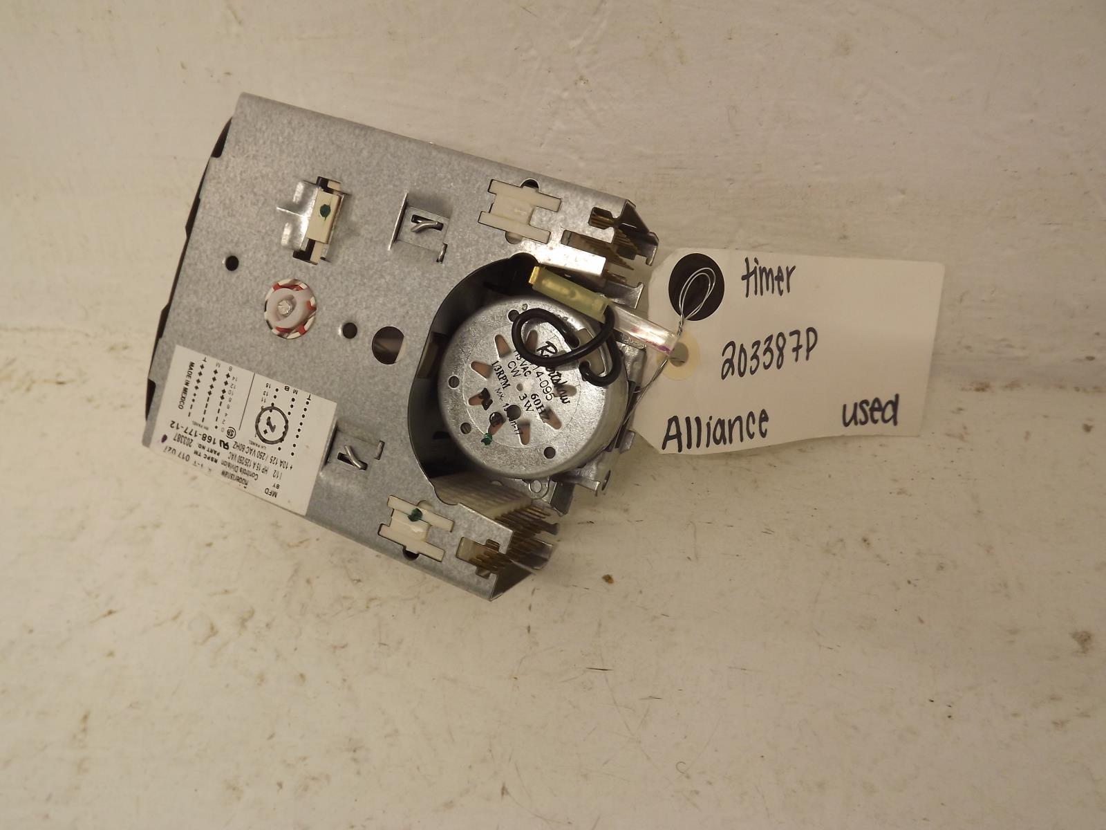 Alliance Washer 203387P Timer Used Alliance Washer 203387P Timer Used